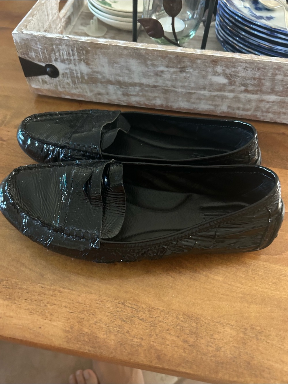 Born Black Patent Penny Loafers